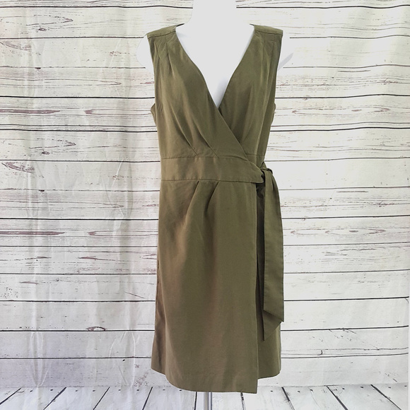 banana republic olive green dress